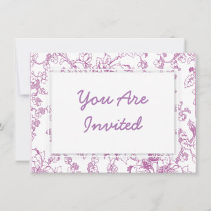 Rose Chintz Floral Pattern Invitation