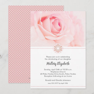 Rose Christening, Invitations Baptême