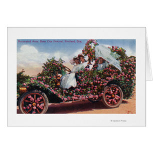 Rose City Festival Decorated Auto with Ladies