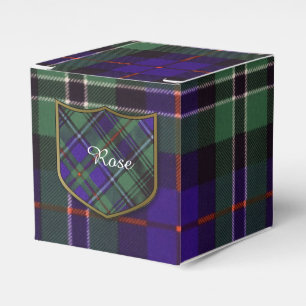 Rose clan Plaid Scottish tartan Favor Box
