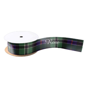 Rose clan Plaid Scottish tartan Satin Ribbon
