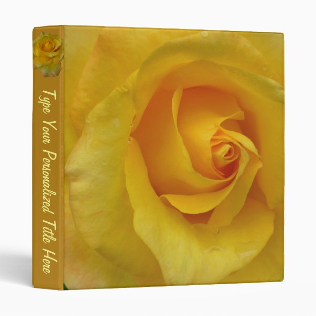 Rose Classeur Rose Jaune Album photo Classeur Cust (Devant/Côté)