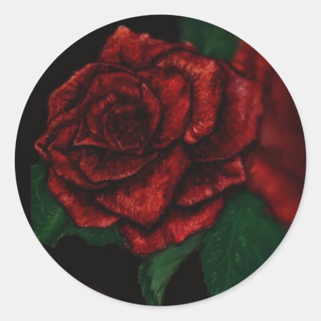 Rose Classic Round Sticker (Front)