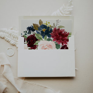 Rose classique Fleurs de pivoine Mariage Enveloppe
