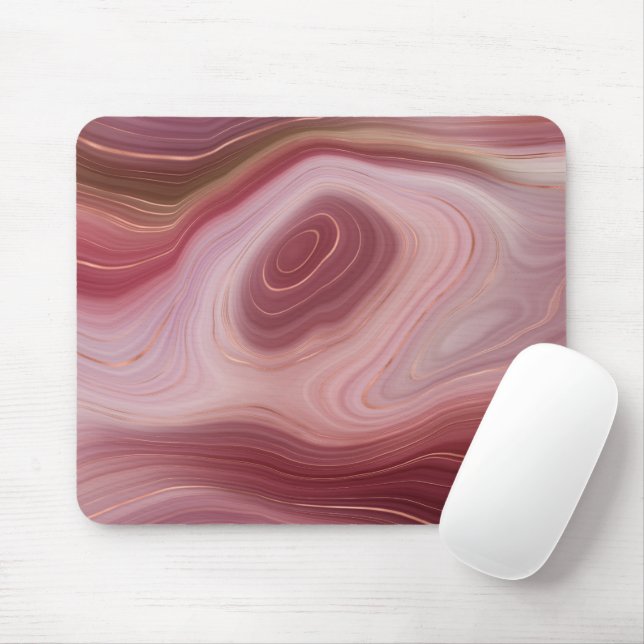 Rose Clay and Silt Agate Mousepad (With Mouse)