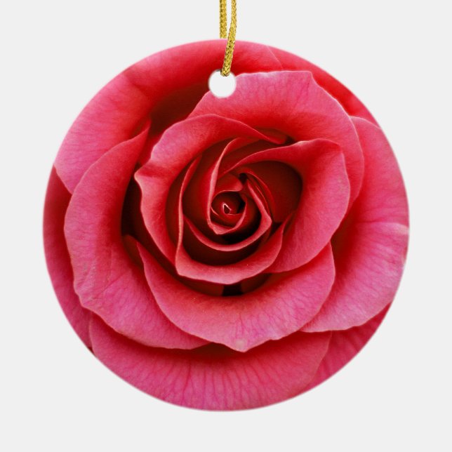 rose clear ceramic ornament (Front)