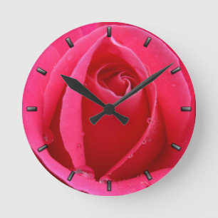 Rose Clock Red Rose Flower Wall Clock Rose Decor