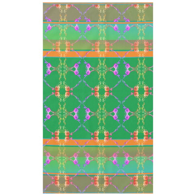 Rose Coeur Fabergè comme abricot et nappe verte (Devant)