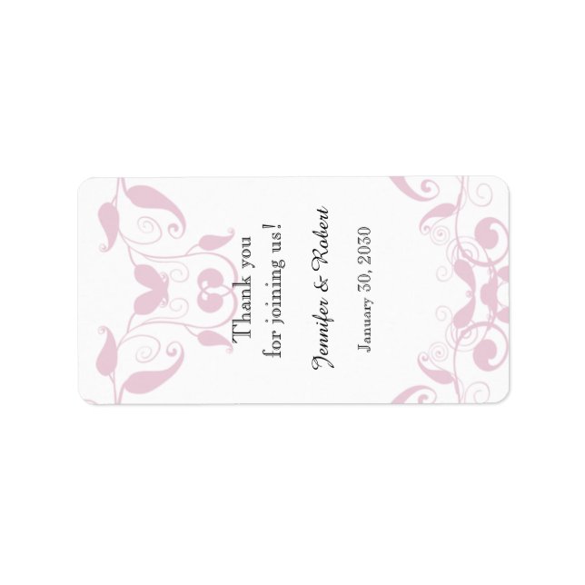 Rose Coeur Floral Lip Balm Étiquette (Devant)