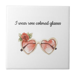 Rose Colored Sunglasses Tile