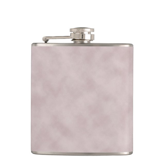 Rose Coloured Parchment Texture Background Hip Flask (Front)