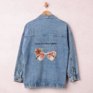 Rose Coloured Sunglasses Denim Jacket