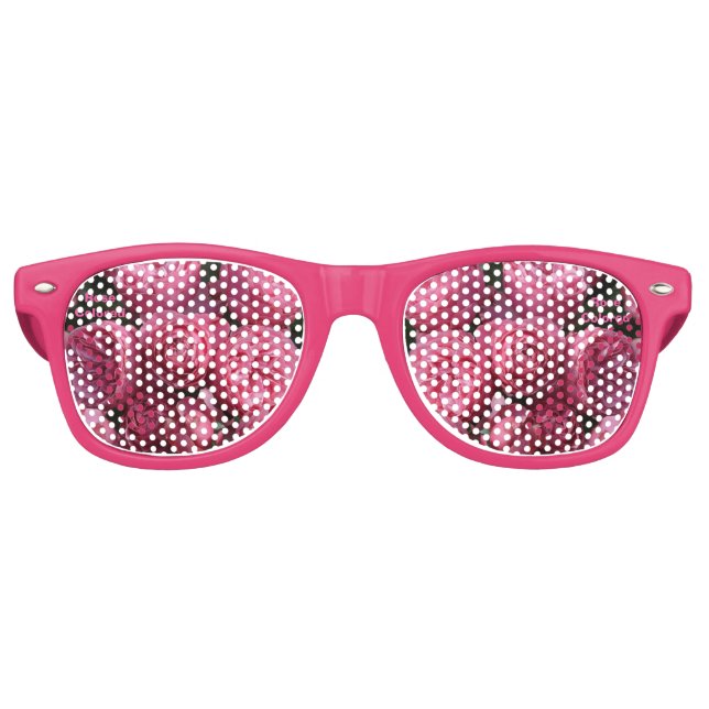 Rose Coloured With Pink Frames Retro Sunglasses (Front)