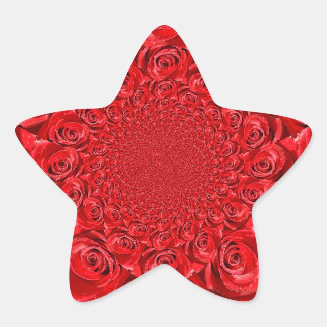 Rose-Coloured World: Floral Fantasy Star Sticker (Front)