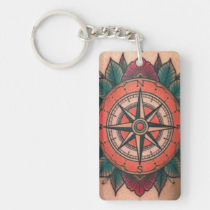 Rose Compass Bliss Keychain
