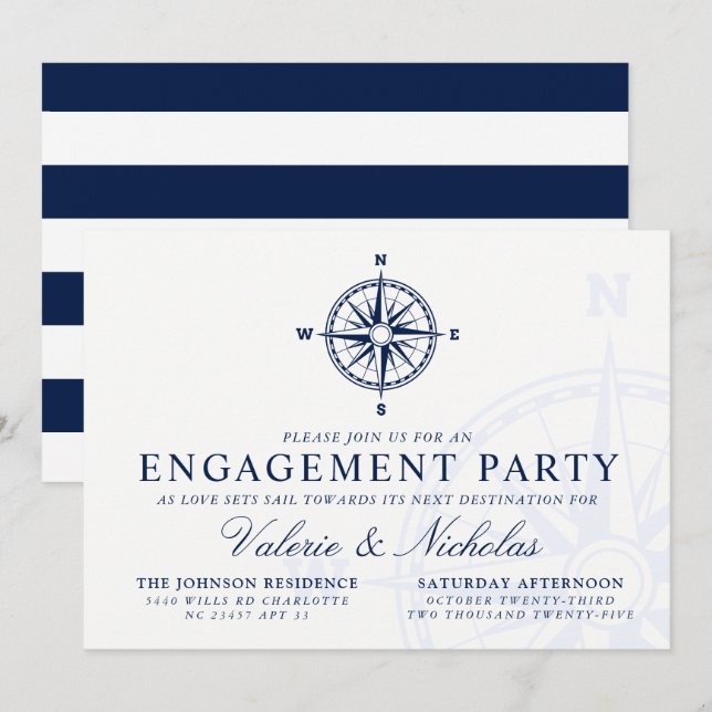 Rose Compass | Invitation du groupe d'engagement n (Devant / Derrière)