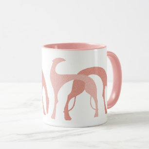 Rose couleur pêche de tasse de chiens