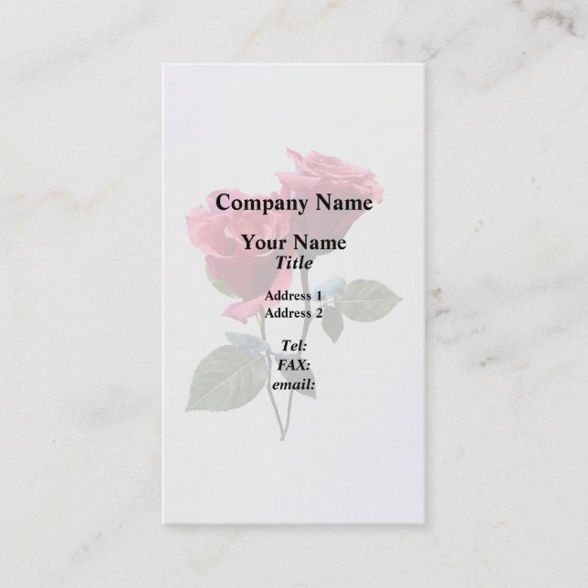 Rose Couple Business Card (Front)