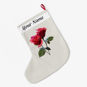 Rose Couple Large Christmas Stocking