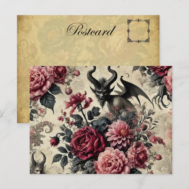 🔥 Rose Crematory – Gothic Victorian Holiday Postcard (Front/Back)