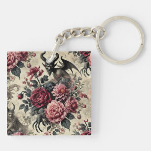 🔥 Rose Crematory – Gothic Victorian Keychain