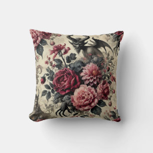 🔥 Rose Crematory – Gothic Victorian Throw Pillow