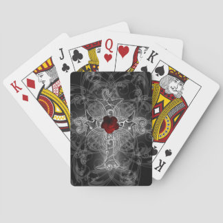 Rose Cross Goth Art Playing Cards