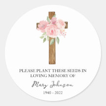 Rose Cross Memorial Funeral Seed Packet