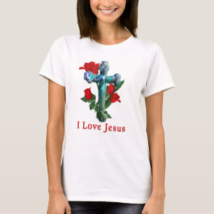 Rose Cross womans clothing T-Shirt