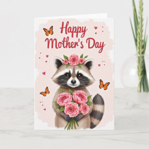 Rose Crowned Critter Mothers Day Card