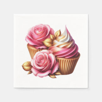 Rose Cupcakes Napkin