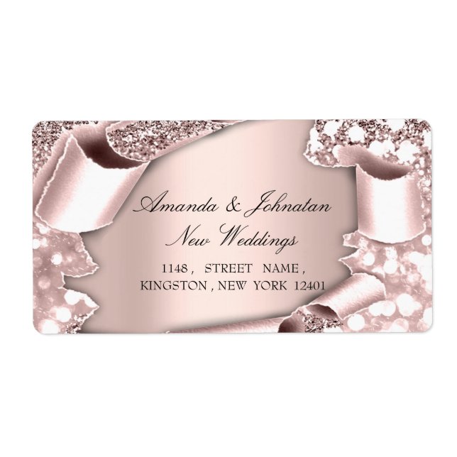 Rose d'adresse du Mariage de la mariée RSVP Royal (Devant)