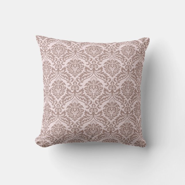 Rose Damask Coussin réversible (Recto)
