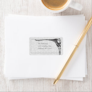 Rose Damask Return Address Labels