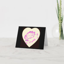 Rose d'amour Carte de remerciements plié