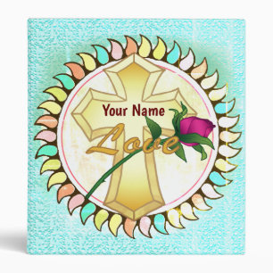 Rose d'amour Christian Cross classeur