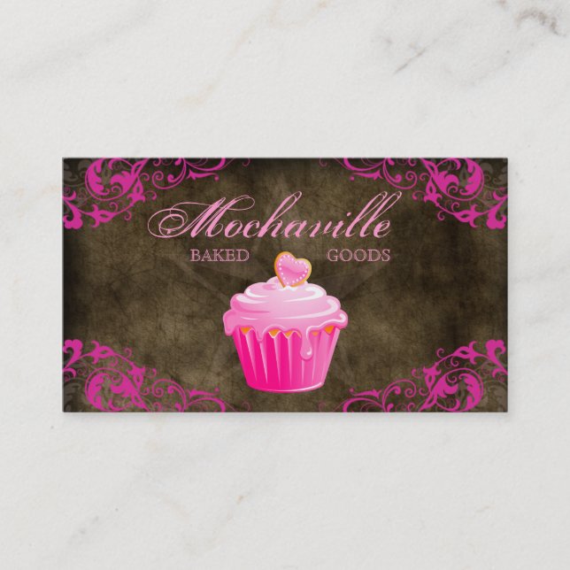Rose de brun de suède de petit gâteau de carte de (Devant)
