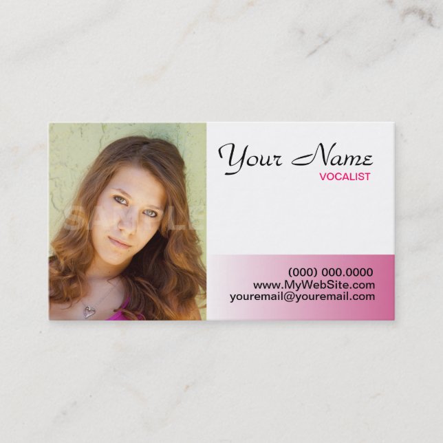 Rose de cartes de visite de Headshot (Devant)