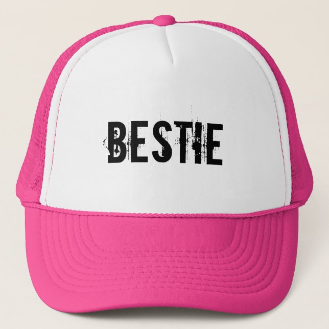 ROSE DE CASQUETTE DE CAMIONNEUR DE BESTIE (Devant)