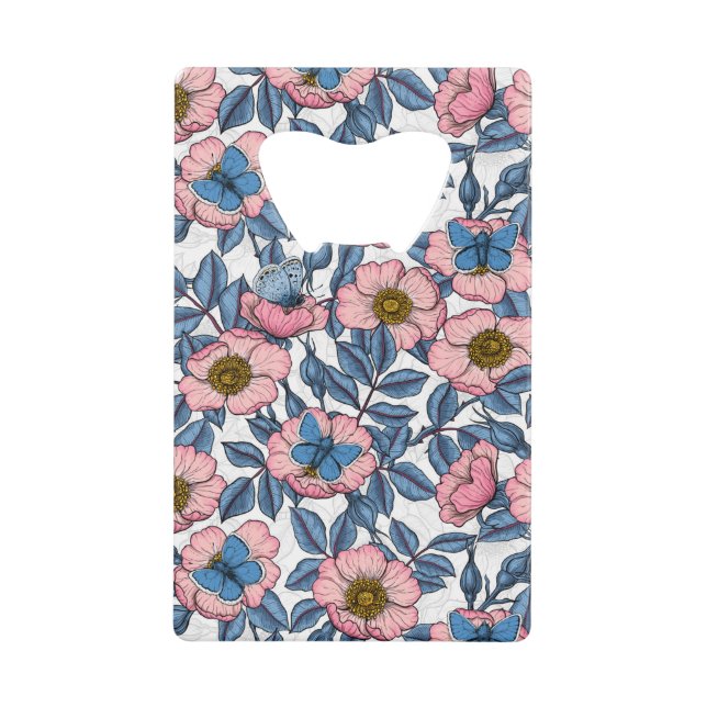 Rose de chien et papillons (Devant)