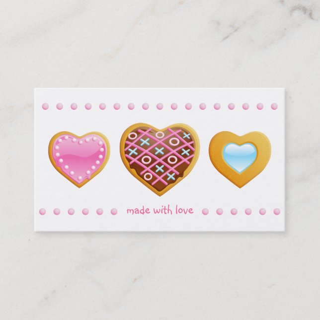 Rose de chocolat de coeur de biscuits de carte de (Devant)