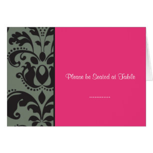rose de damassé ; placez la carte