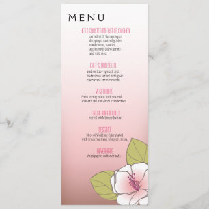 Rose de floraison de menu de dîner de fleurs de