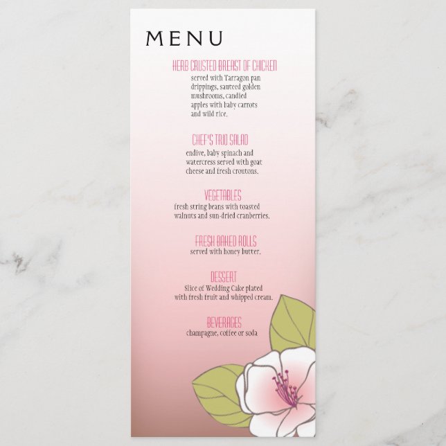 Rose de floraison de menu de dîner de fleurs de (Devant)