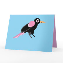 Rose de la carte des oiseaux noirs