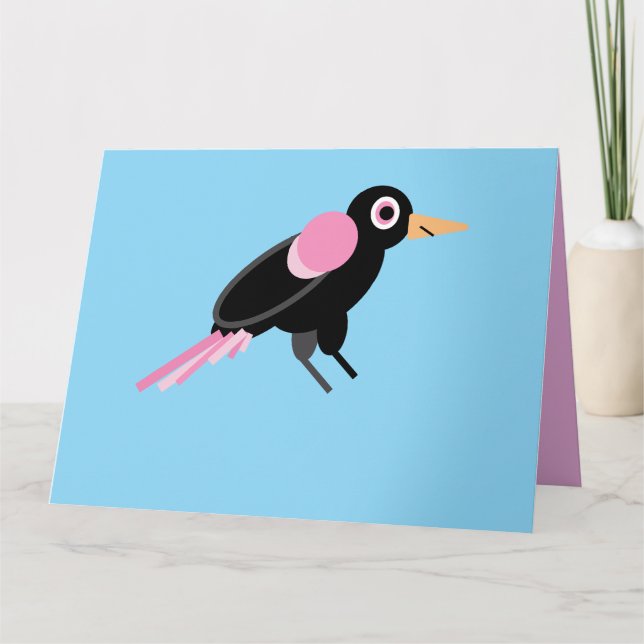 Rose de la carte des oiseaux noirs (Devant)