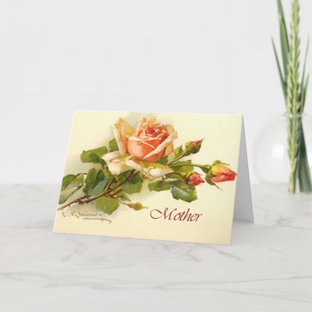 Rose de la fête des mères - Carte (Devant)