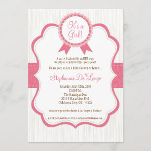 rose de la fille 5x7 c'est une invitation de baby
