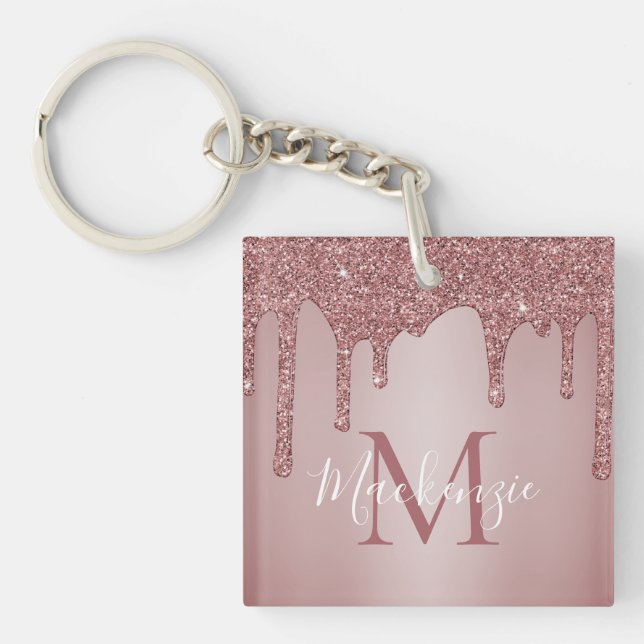 Rose de luxe Parties scintillant or  Monogramme (Devant)