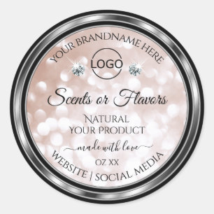 Rose de luxe Shimmer produit Étiquette Bijoux Logo